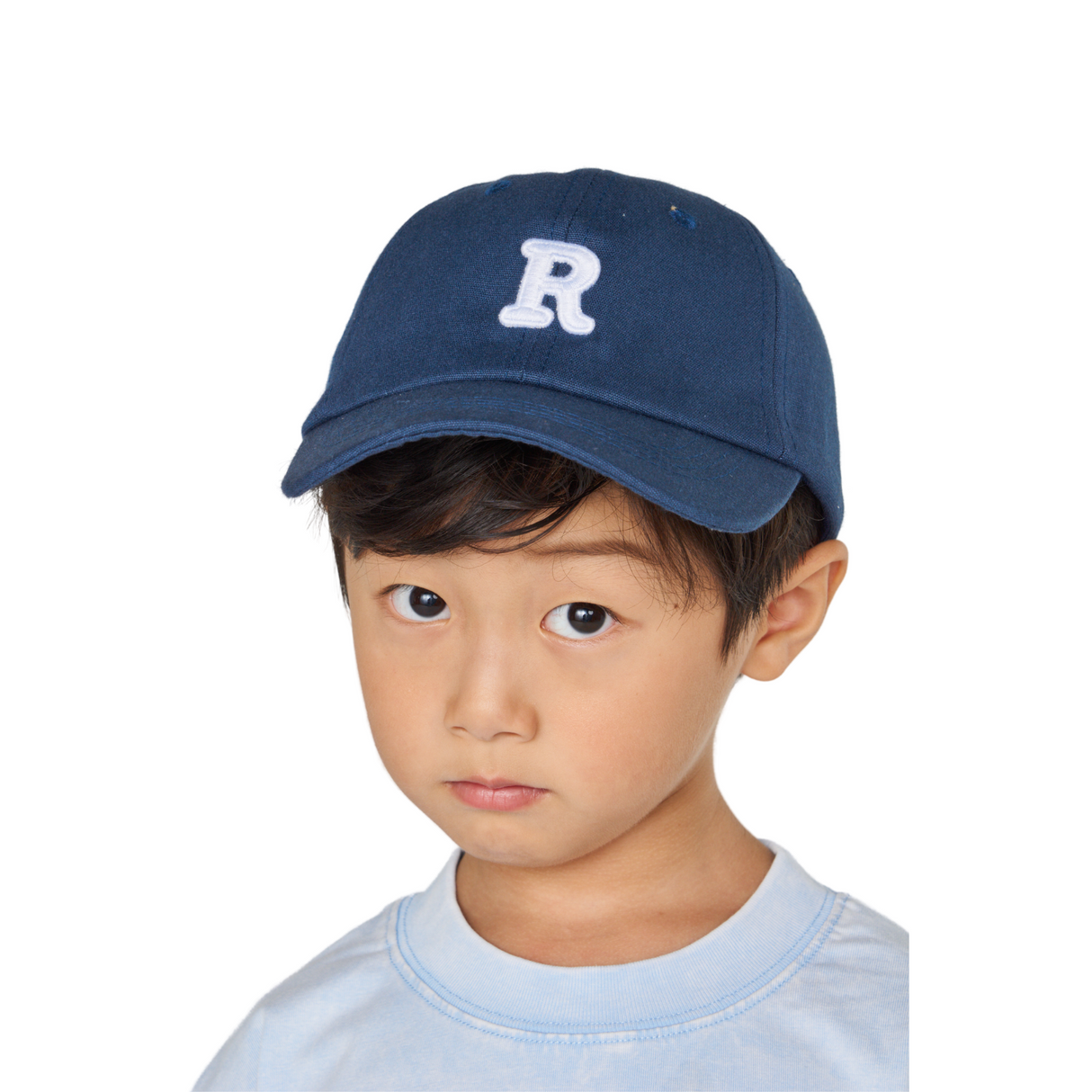 Baseball Cap - Navy Blue with Embroidered Letter