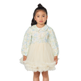 Light Green Super Puffy Tiered Cake Dress