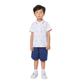 Sailboat Print Polo and Shorts Set