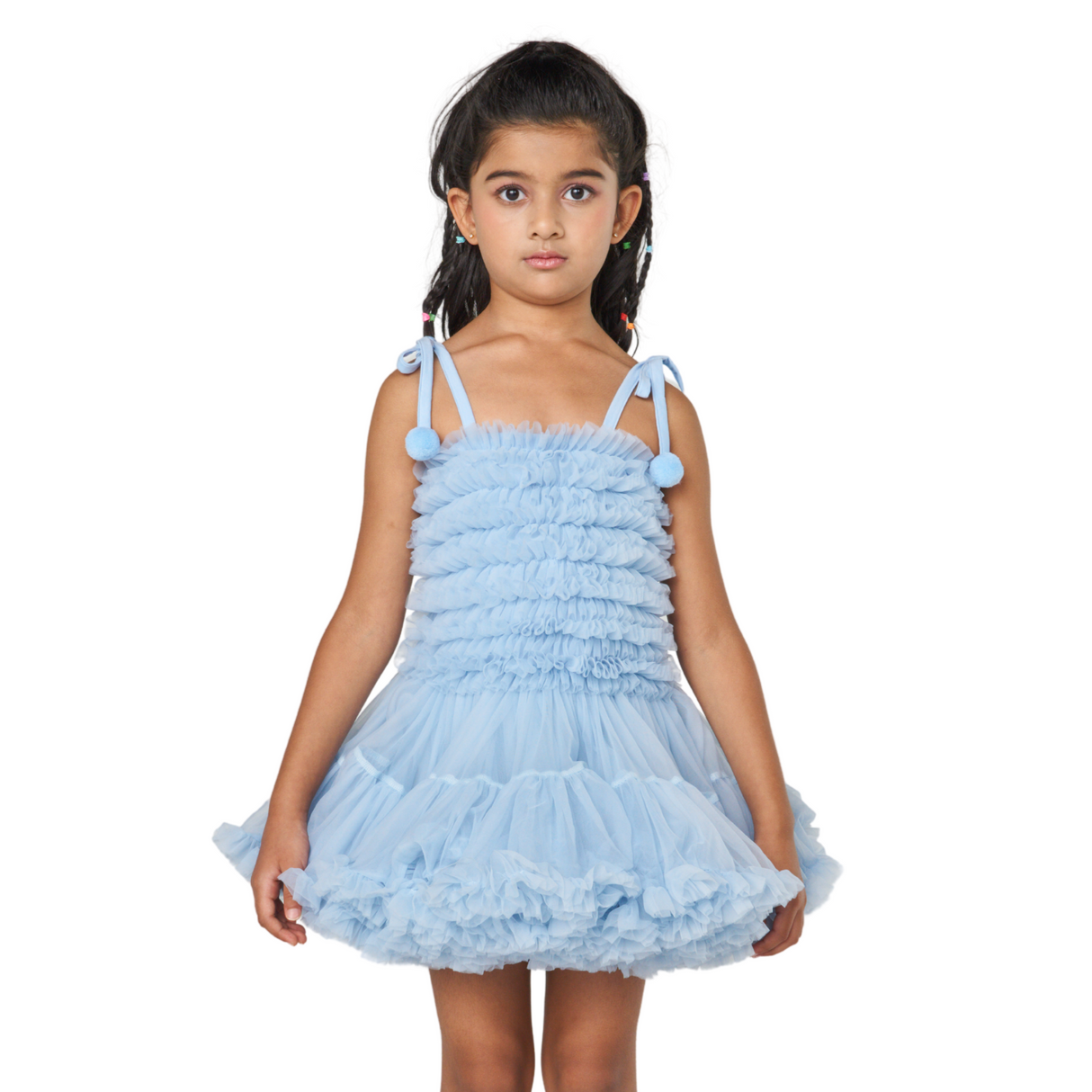 Sky Blue Super Puffy Princess Dress