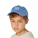 Baseball Cap - Blue with Embroidered Letter