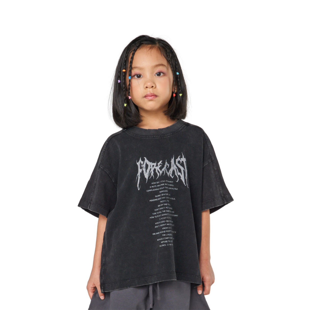 Black Oversized Forecast Graphic Tee