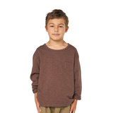 Brick Red Premium Cotton Long Sleeve Loose T-Shirt