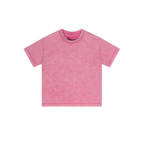 Millennial Pink Heavy Washed Vintage Ice Fabric Quick-Dry T-Shirt