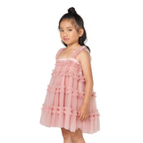 Pink Ruffled Tulle Dress