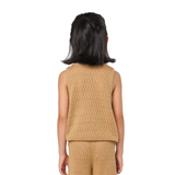 Camel Hollow Knit Vest