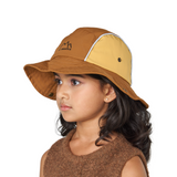 Two-Tone Bucket Hat - Brown and Yellow