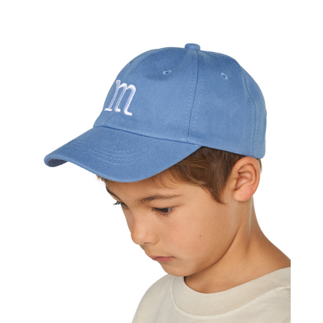 Baseball Cap - Blue with Embroidered Letter