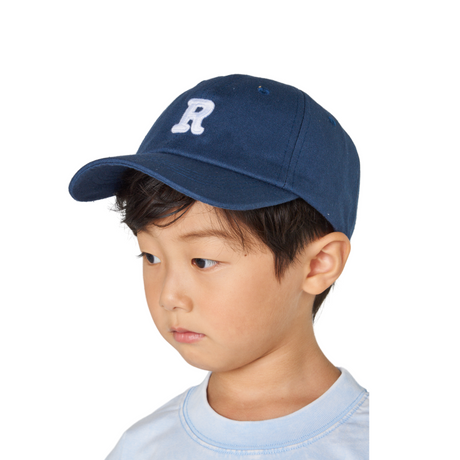 Baseball Cap - Navy Blue with Embroidered Letter