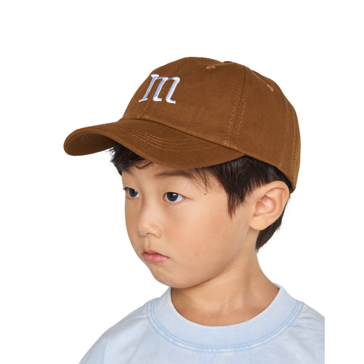 Baseball Cap - Brown with Embroidered Letter