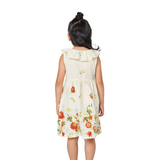 Floral Ruffle Collar Summer Dress