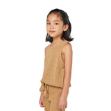 Camel Hollow Knit Vest