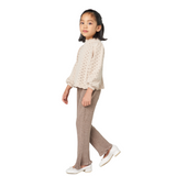 Light Camel Knit Flared Pants