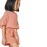 Dusky Pink Cotton Soft Casual Shorts