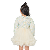 Light Green Super Puffy Tiered Cake Dress