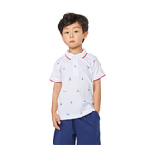 Sailboat Print Polo and Shorts Set