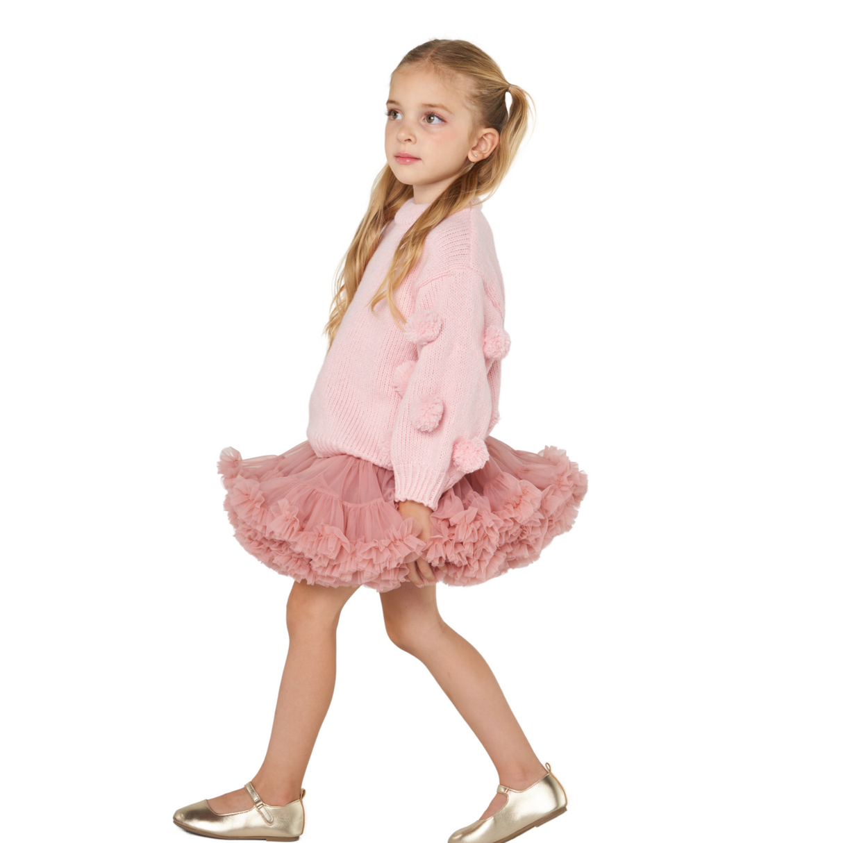 Dusky Pink Super Puffy Princess Skirt