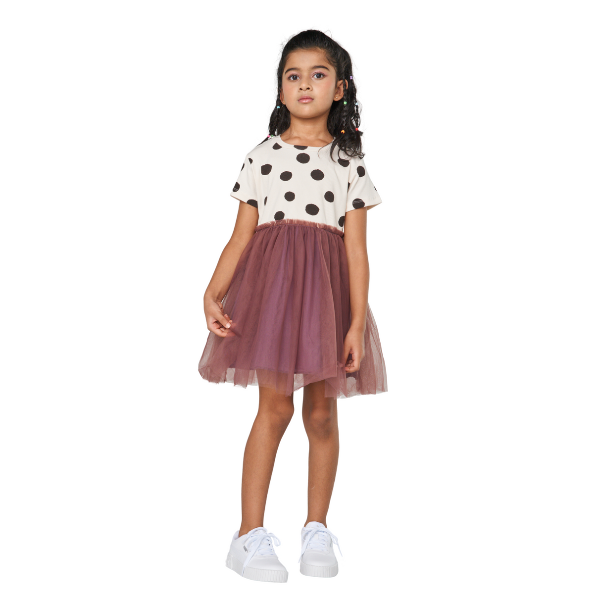 Polka Dot Tulle Skirt Dress