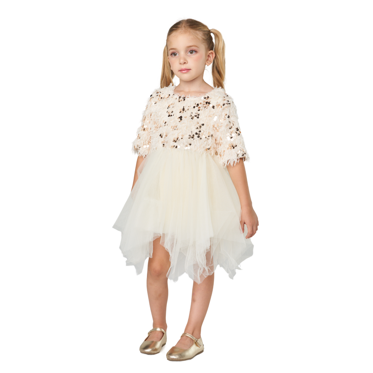 Sparkly Tassel Fuzzy Princess Dress