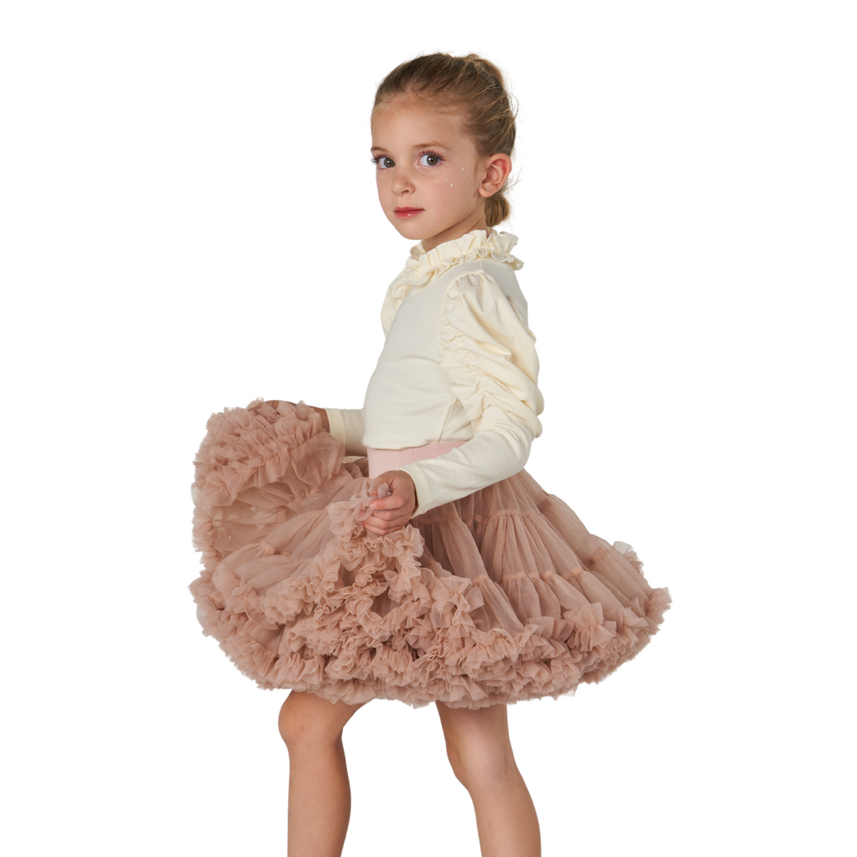 Beige Super Puffy Princess Skirt