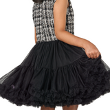 Tweed Top Puffy Skirt Dress