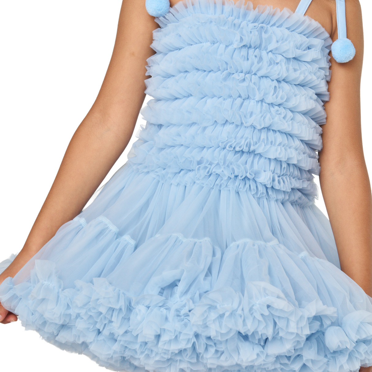 Sky Blue Super Puffy Princess Dress