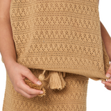 Camel Hollow Knit Vest