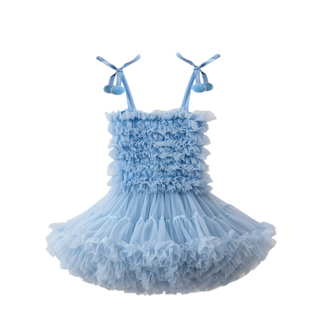 Sky Blue Super Puffy Princess Dress