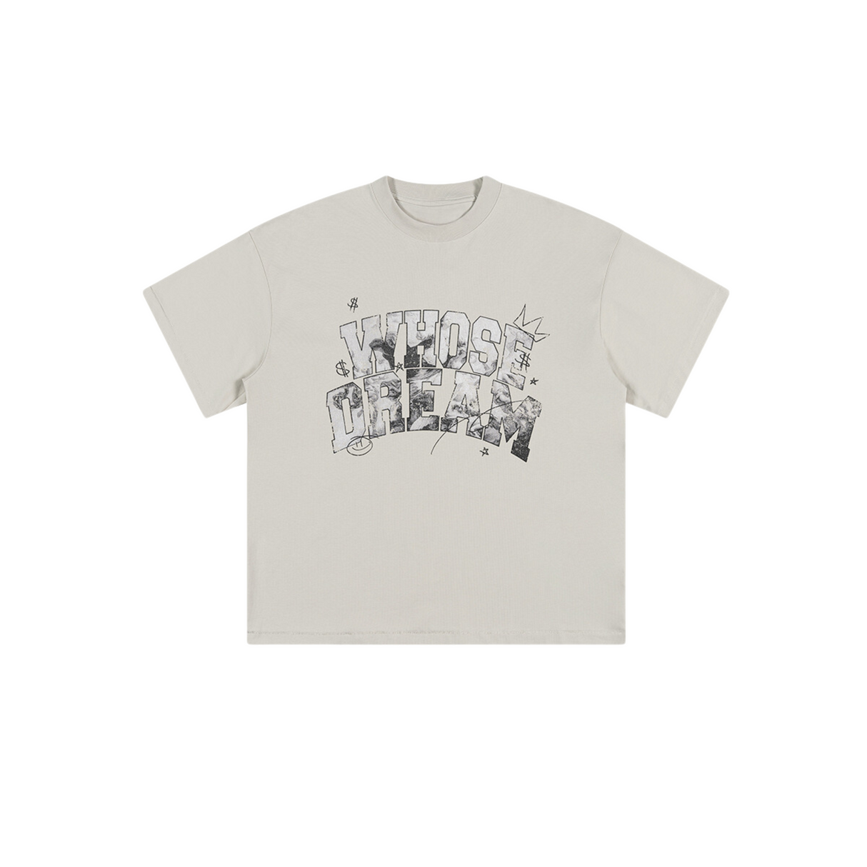 Ivory White Cool Touch Letter Print Street Style Tee