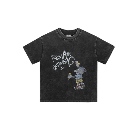 Mouse Graphic Washed Short Sleeve Tee