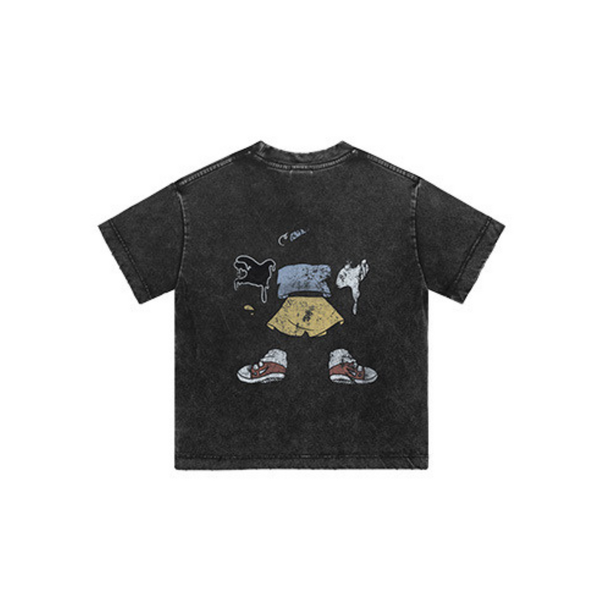 Mouse Graphic Washed Short Sleeve Tee