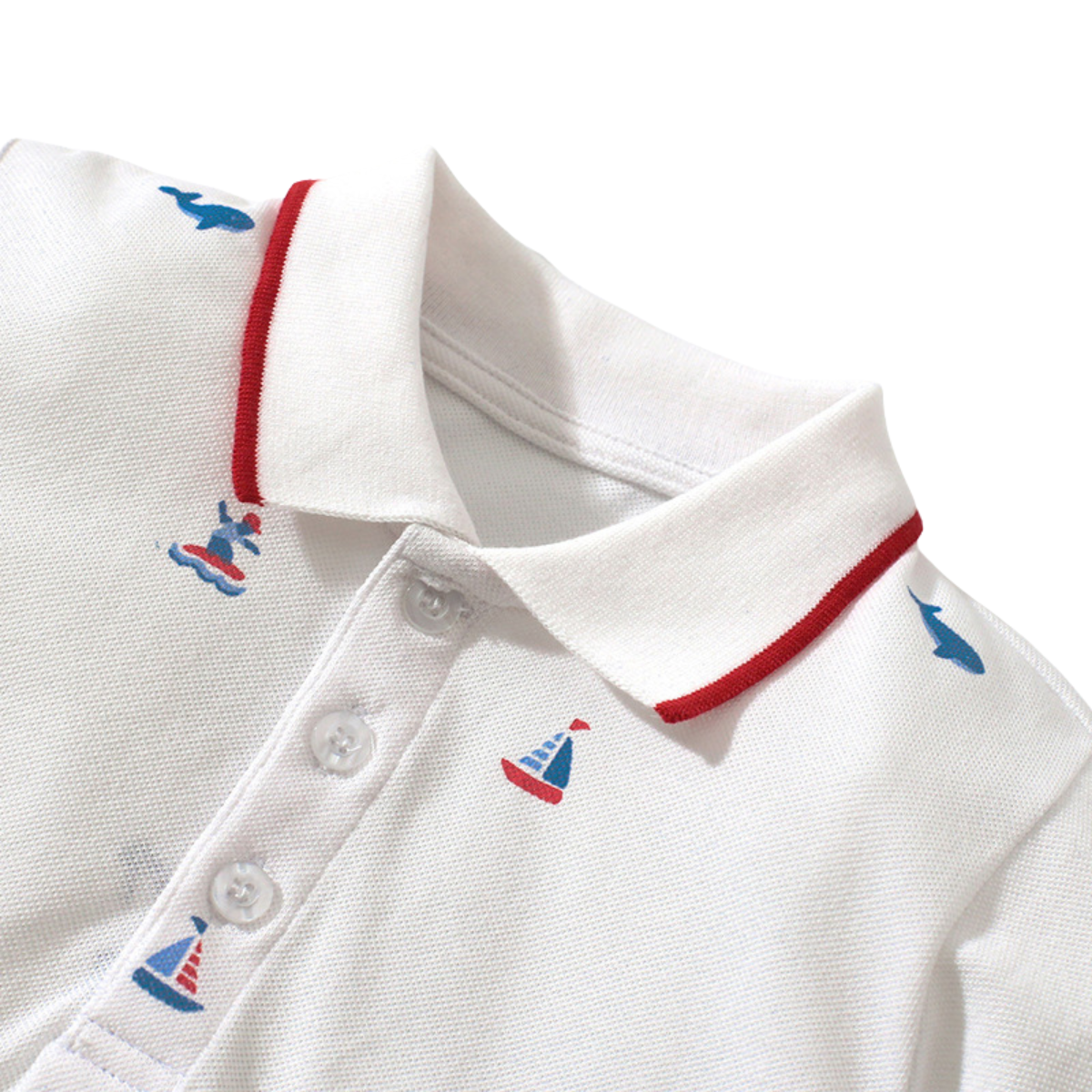 Sailboat Print Polo and Shorts Set